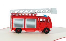 9082-DKT15 Klappkarte Feuerwehrauto  